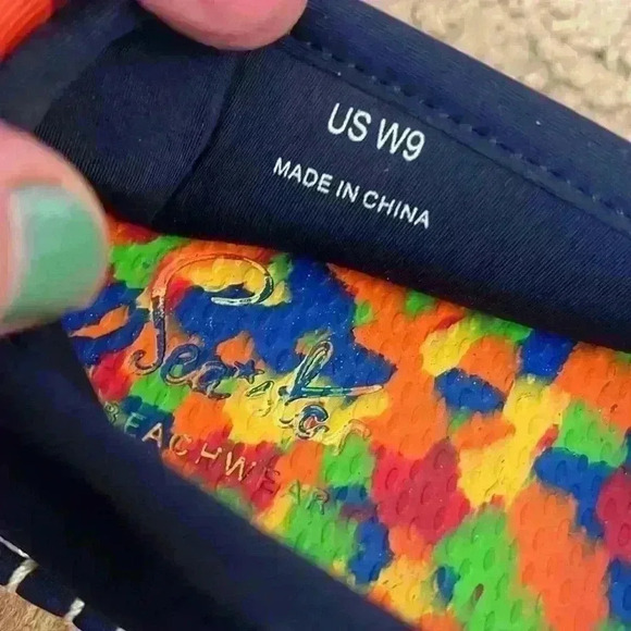 SEA STAR Beachcomber Woman’s Navy Blue Flats Slip on Espadrille Sandals Size 9 - Picture 6 of 7